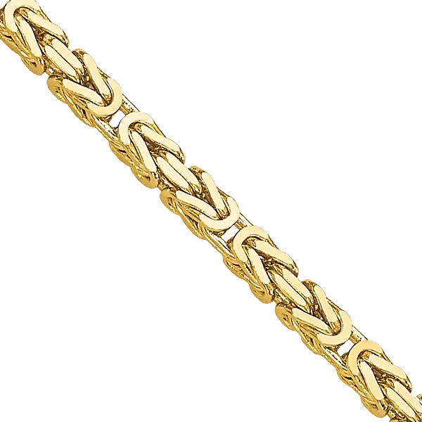 Luxurious 10kt Byzanite Gold Hollow Chain