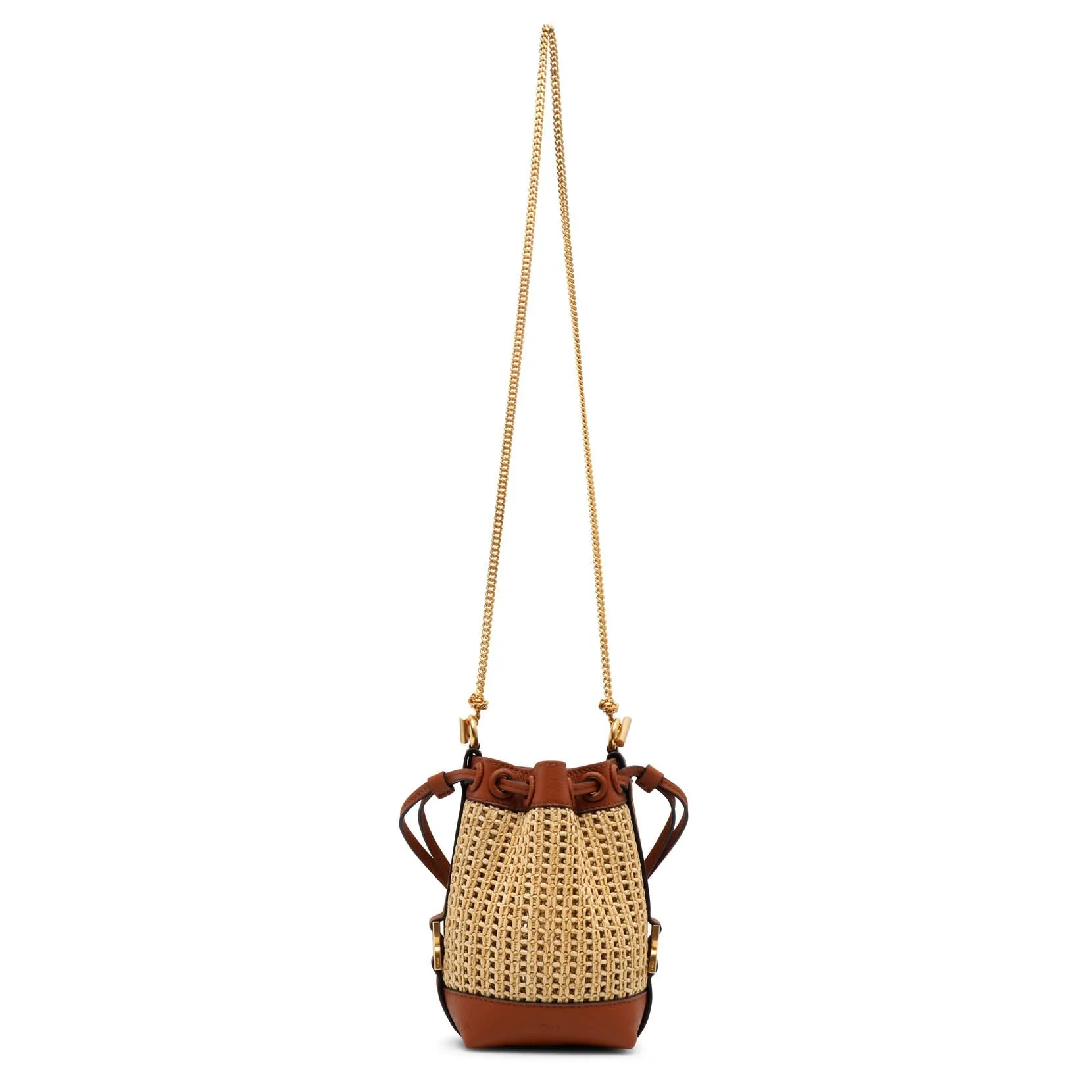 Marcie raffia bucket bag