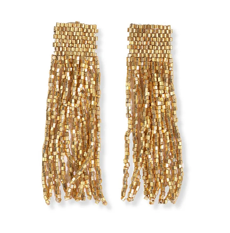 Marilyn Solid Beaded Fringe Earring