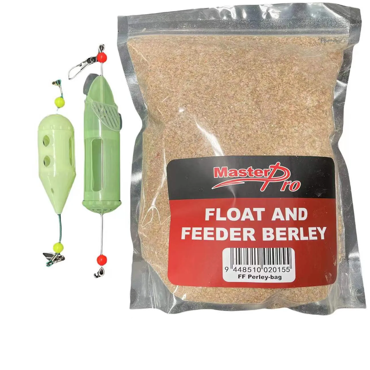 Masterpro 1Kg Float and Feeder Berley Powder FREE 2 Rigged Luminous Cage Bucket Fishing Tackle