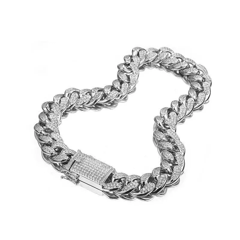 men  cuban choker , cuban link chain , Christmas gift , 20mm blinged iced cuban necklace , men cuban necklace,cuban chain necklace jewlery