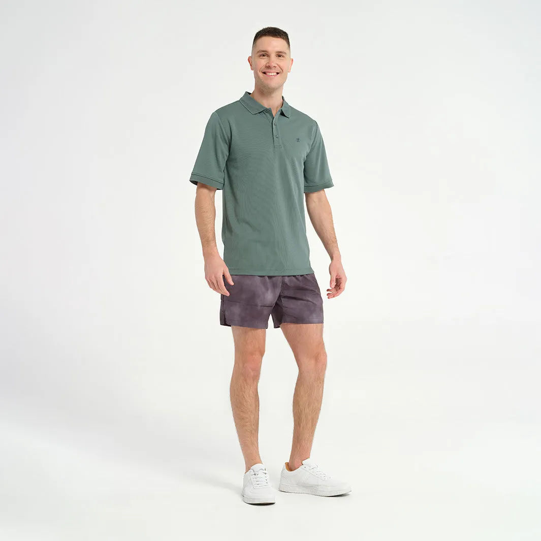 Mens Short Sleeve Polo - Silver Pine