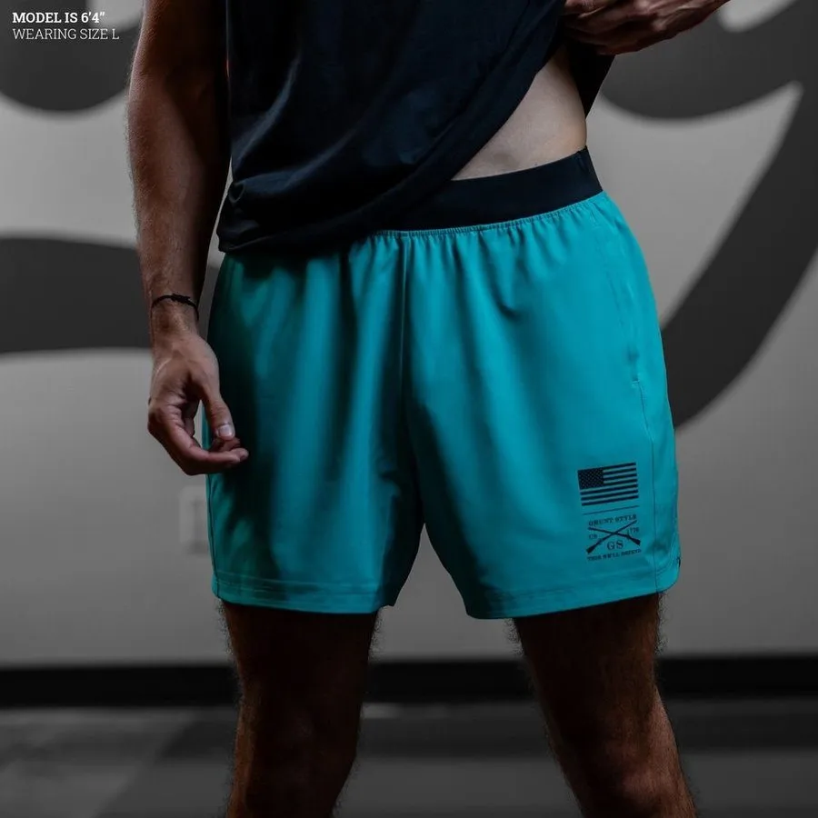 Men's Training Shorts - Aqua
