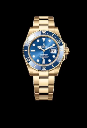 Men's/2018 41mm 18K-Gold Oyster-Band Submariner-Watch