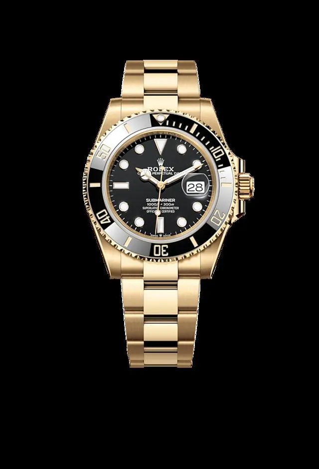 Men's/2018 41mm 18K-Gold Oyster-Band Submariner-Watch