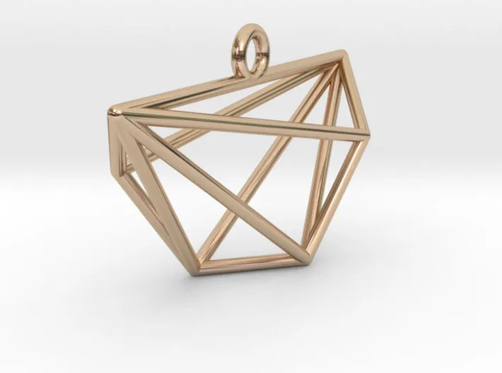 Minimalist Cyclic Polytope Necklace (Metal)