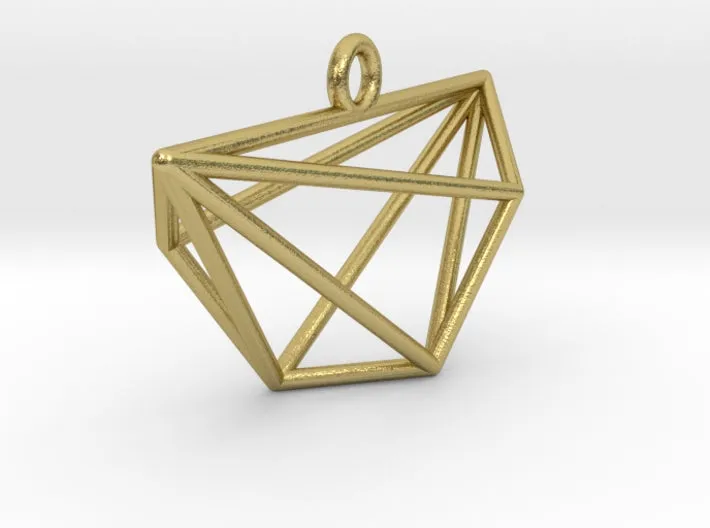 Minimalist Cyclic Polytope Necklace (Metal)