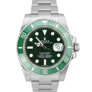 MINT Rolex Submariner HULK Green Ceramic Stainless Steel 40mm 116610 LV Watch