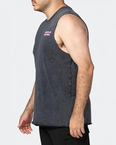 MN Graffiti Heavy Vintage Tank - Washed Black