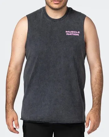 MN Graffiti Heavy Vintage Tank - Washed Black