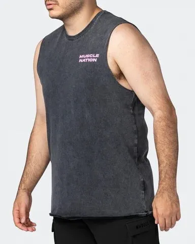 MN Graffiti Heavy Vintage Tank - Washed Black