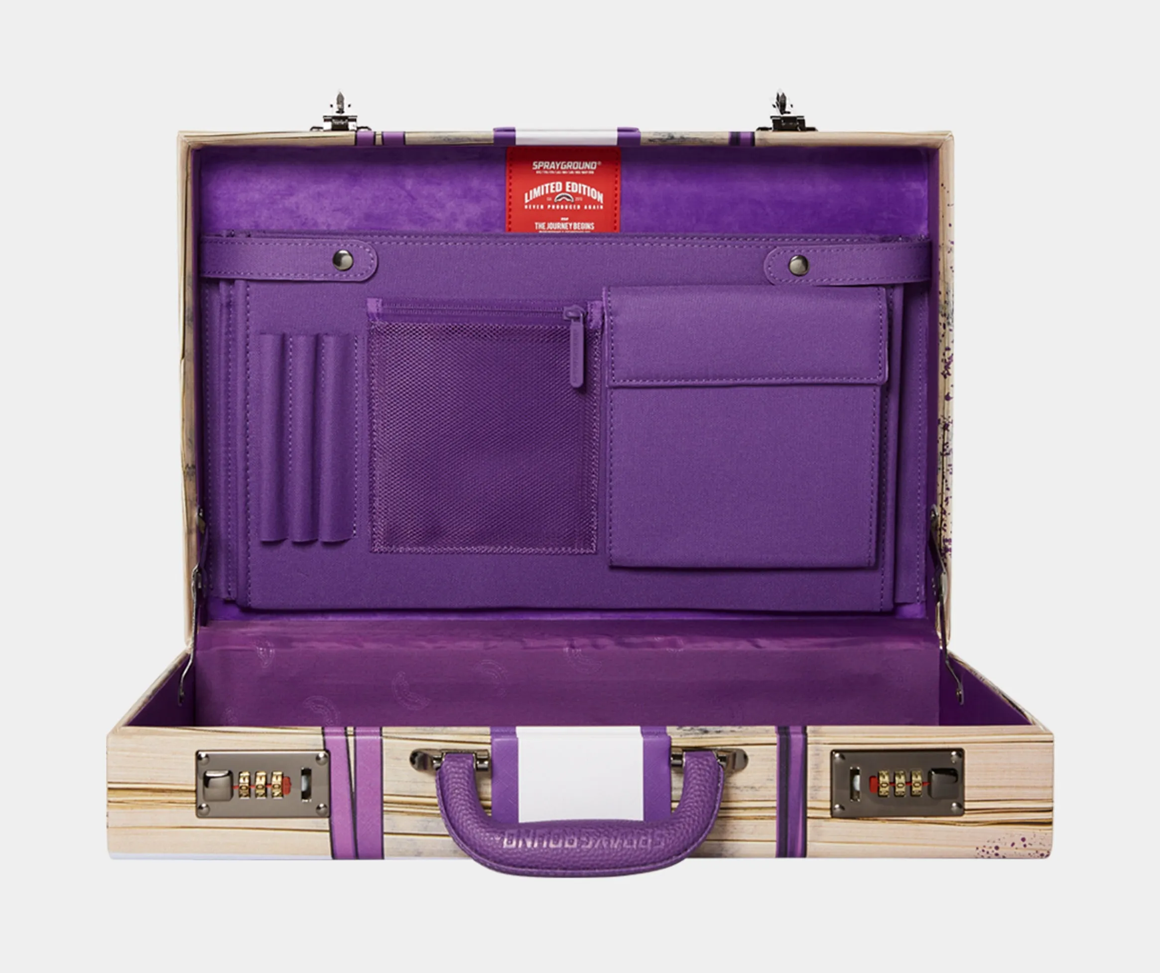Money Band Briefcase Mens Bag (Purple/Blue)