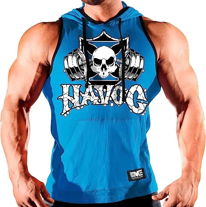 Monsta Clothing Co. Men's Workout Havoc Rough Barbell Gym Hooded Tank Top