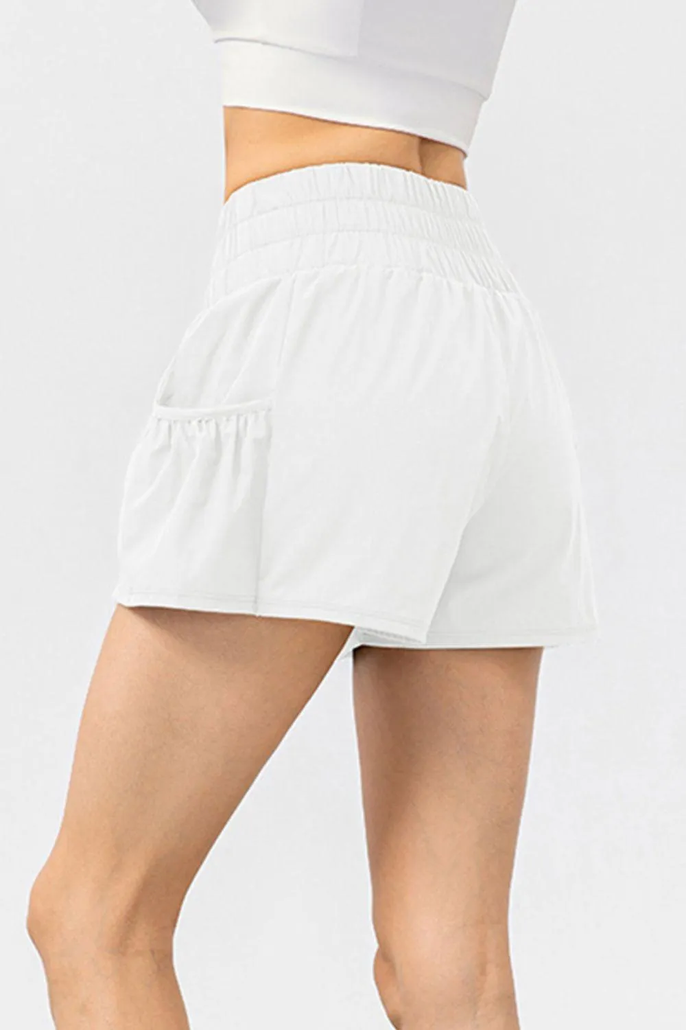 Move Along Elastic Waist Activewear Shorts