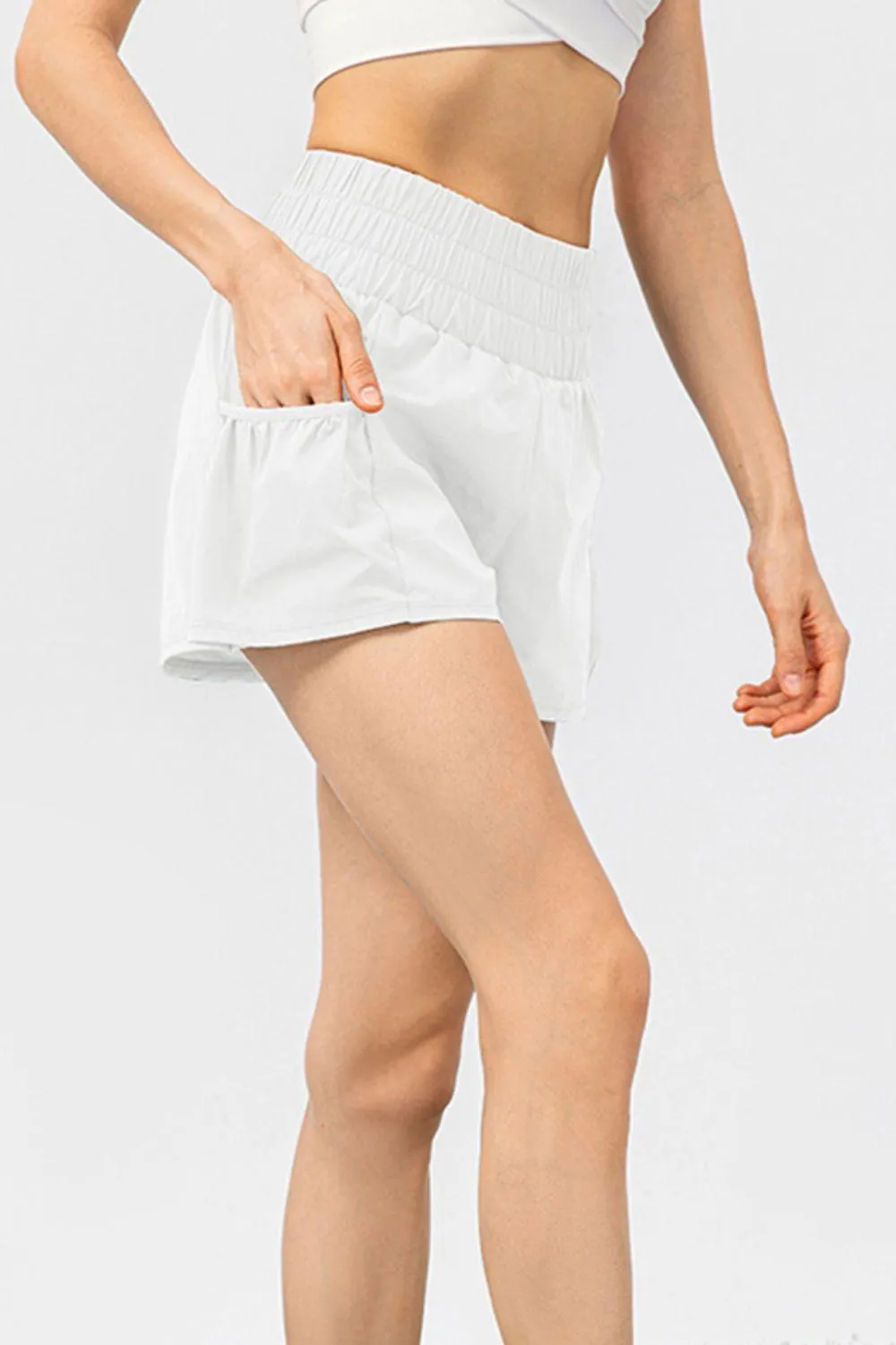 Move Along Elastic Waist Activewear Shorts