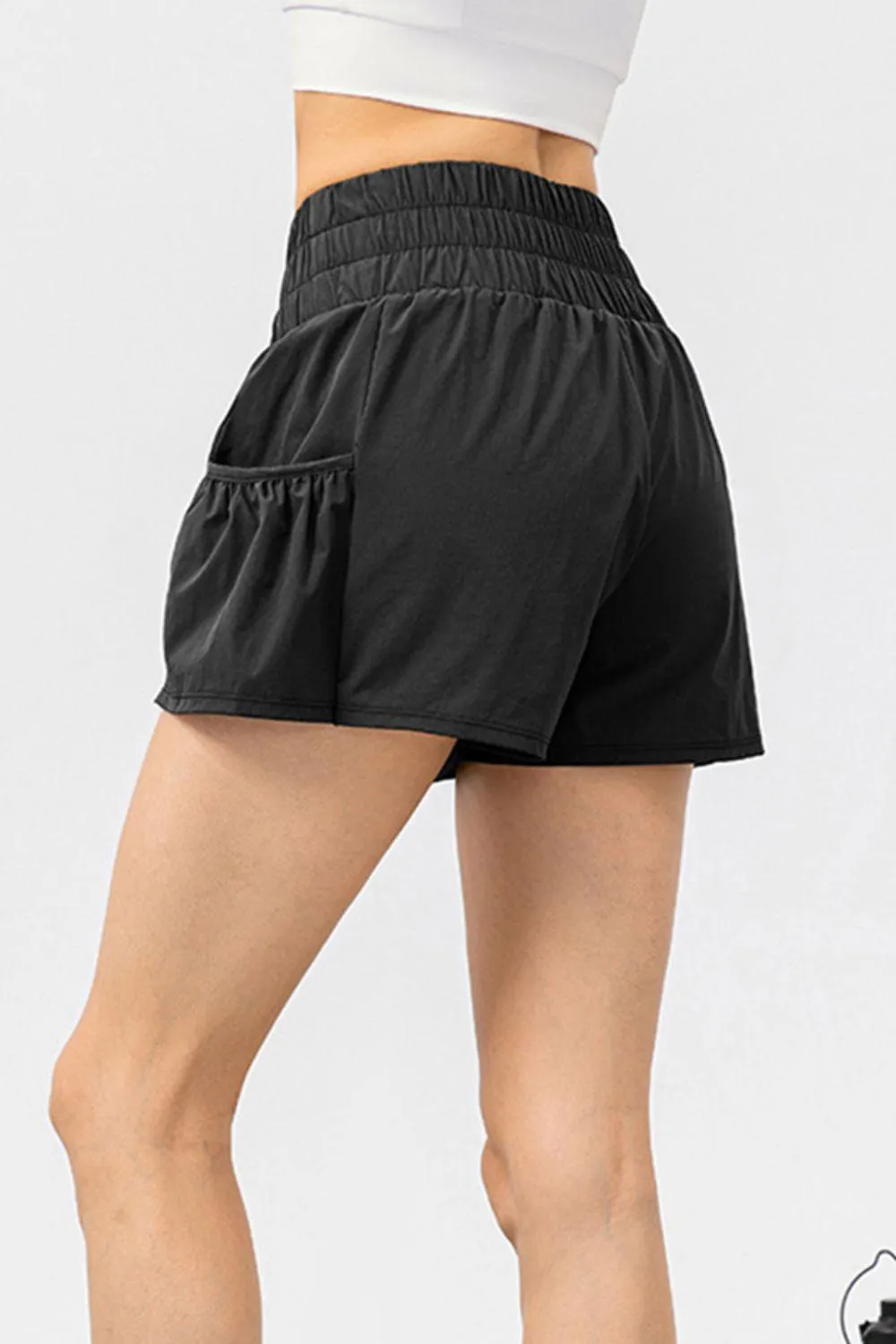 Move Along Elastic Waist Activewear Shorts