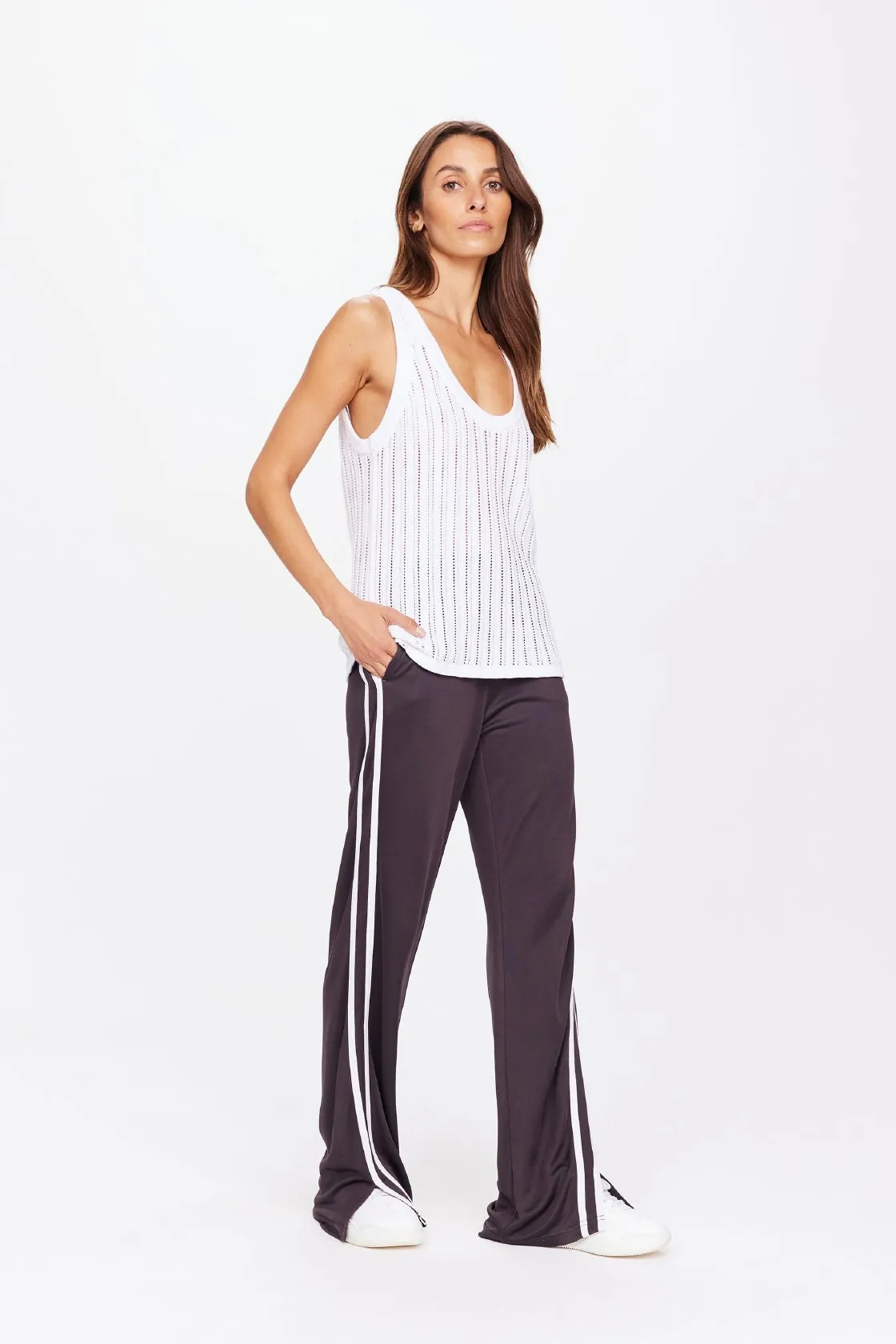 Muse Wales Knit Tank Top | White