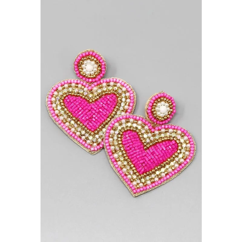 MY BEADING HEART EARRINGS