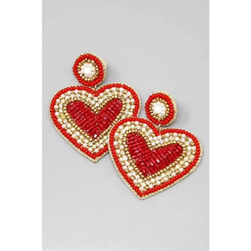 MY BEADING HEART EARRINGS