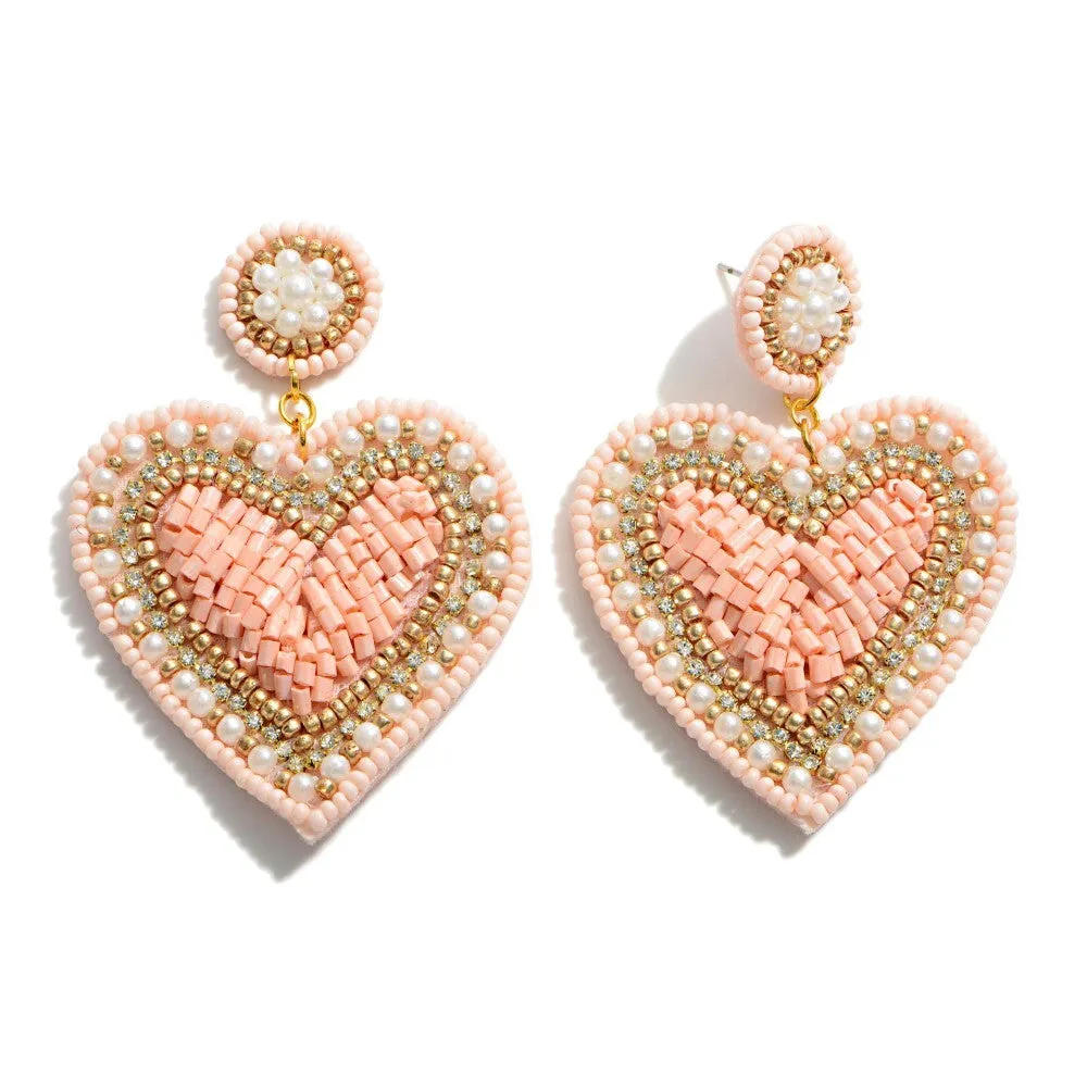 MY BEADING HEART EARRINGS