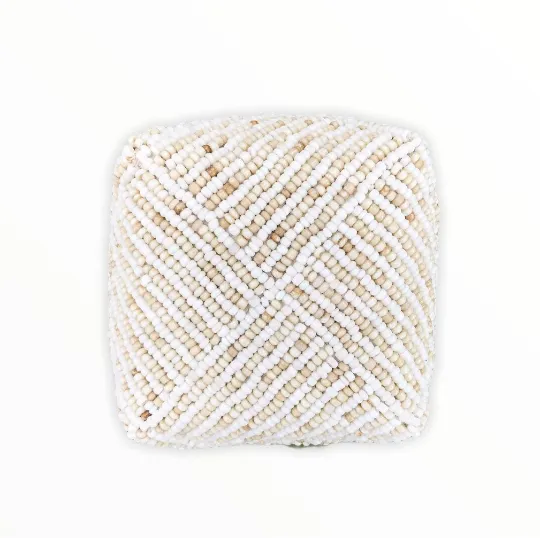 Natural & White Beaded Bali Box