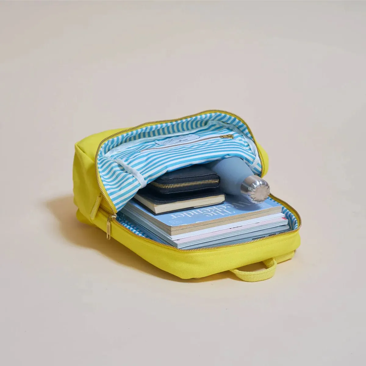 Natural Cotton Canvas Daypack | Bright Lemon