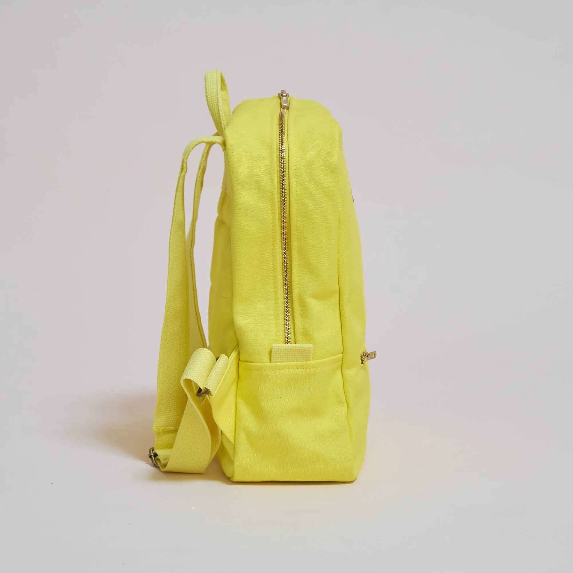 Natural Cotton Canvas Daypack | Bright Lemon