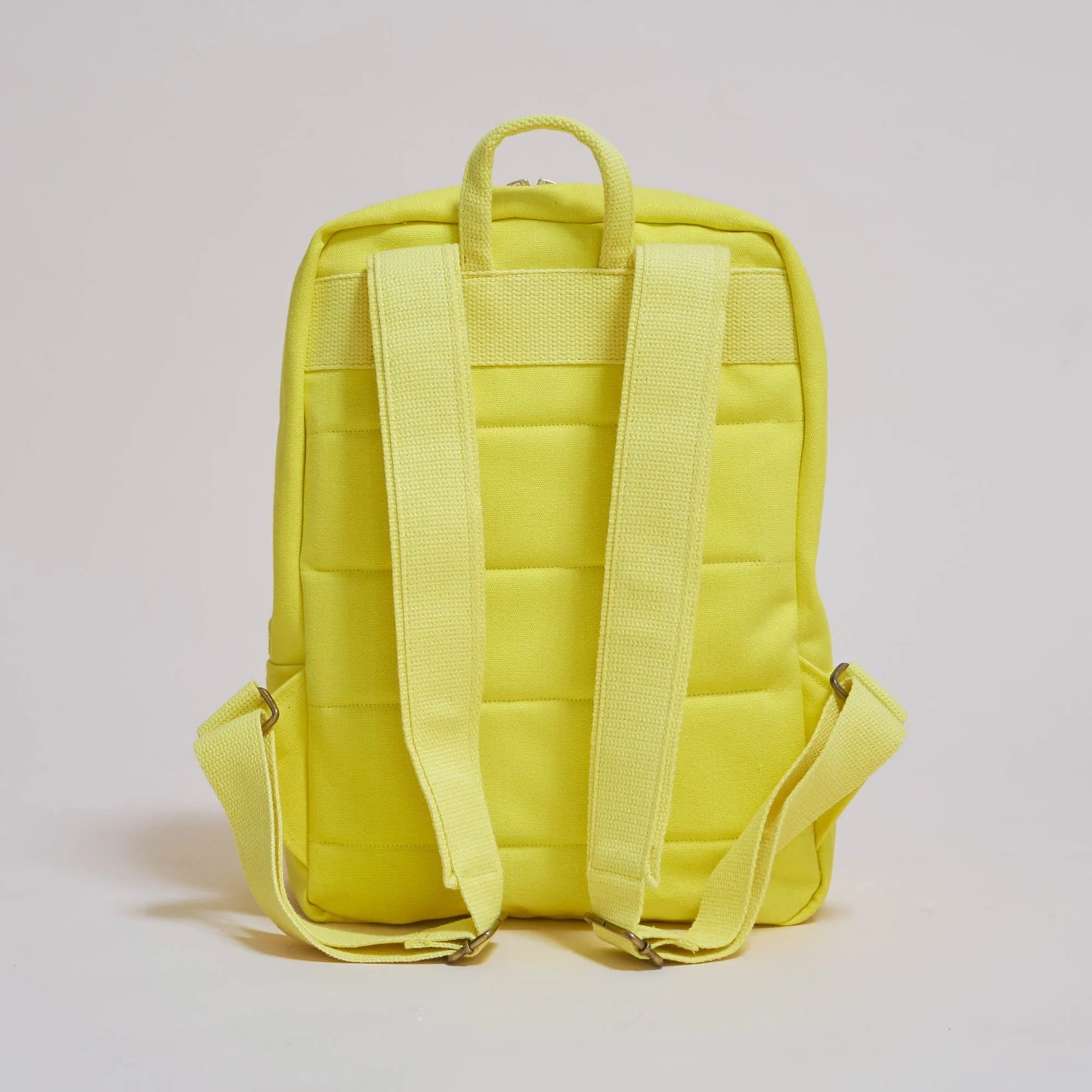 Natural Cotton Canvas Daypack | Bright Lemon