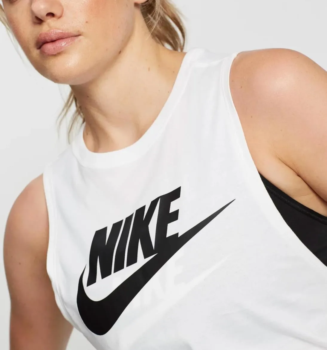 Nike Womens White Activewear Tank Top Size XS (New)