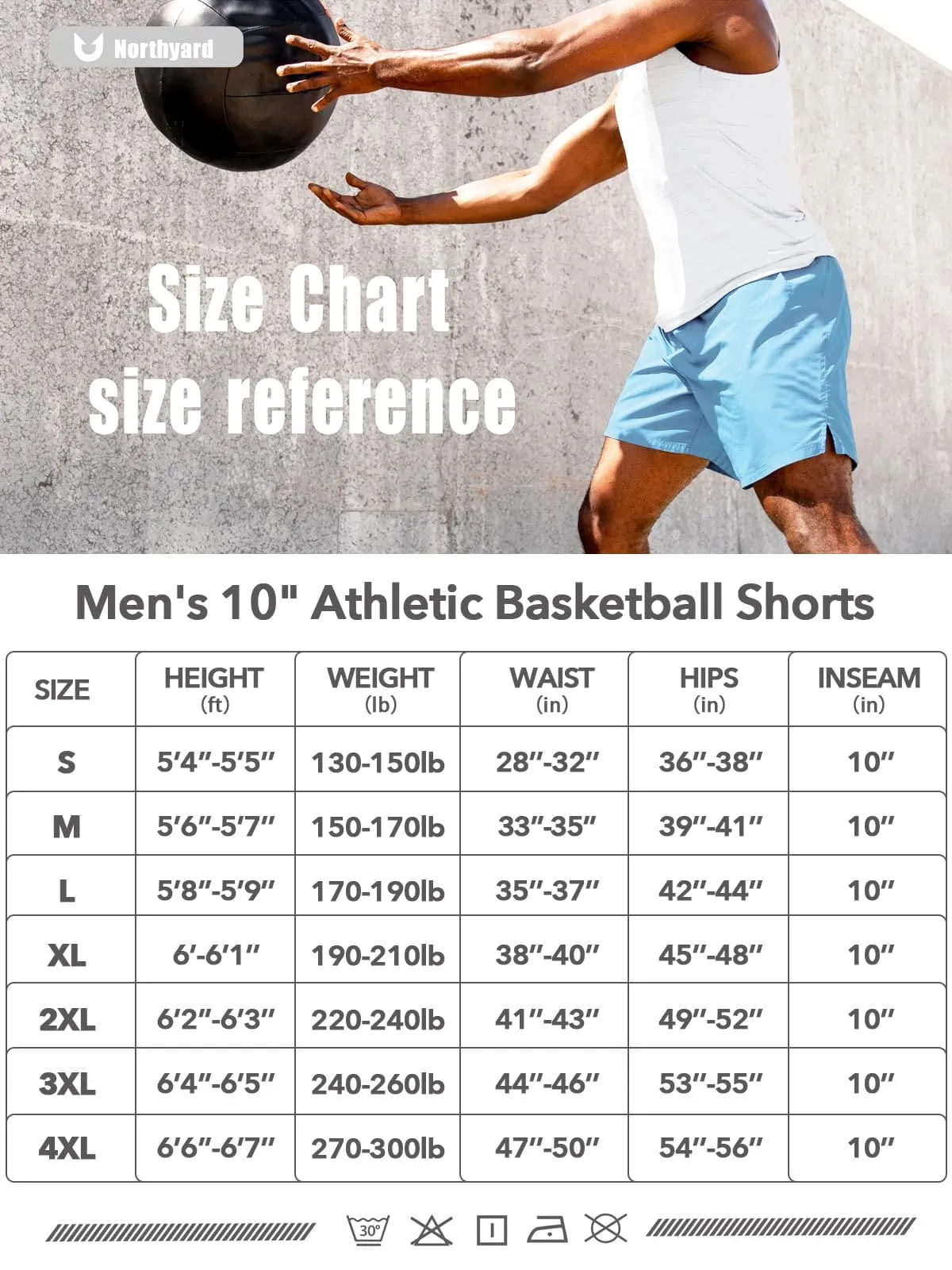 NORTHYARD Men's 10" Athletic Basketball Shorts Workout Gym Quick Dry Shorts Lightweight Mesh Training Shorts for Men Exercise Lakeblue