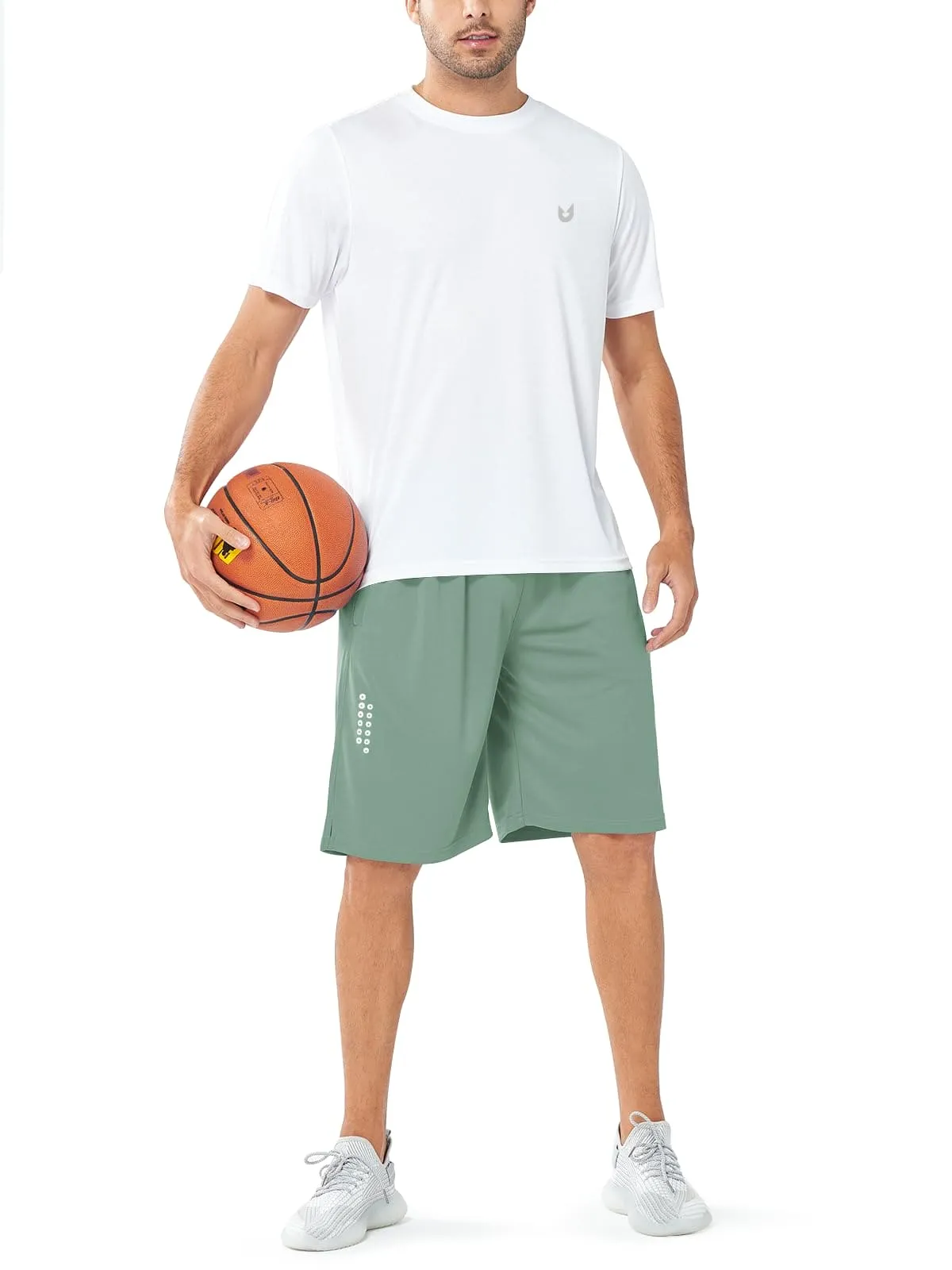 NORTHYARD Men's 10" Athletic Basketball Shorts Workout Gym Quick Dry Shorts Lightweight Mesh Training Shorts for Men Exercise