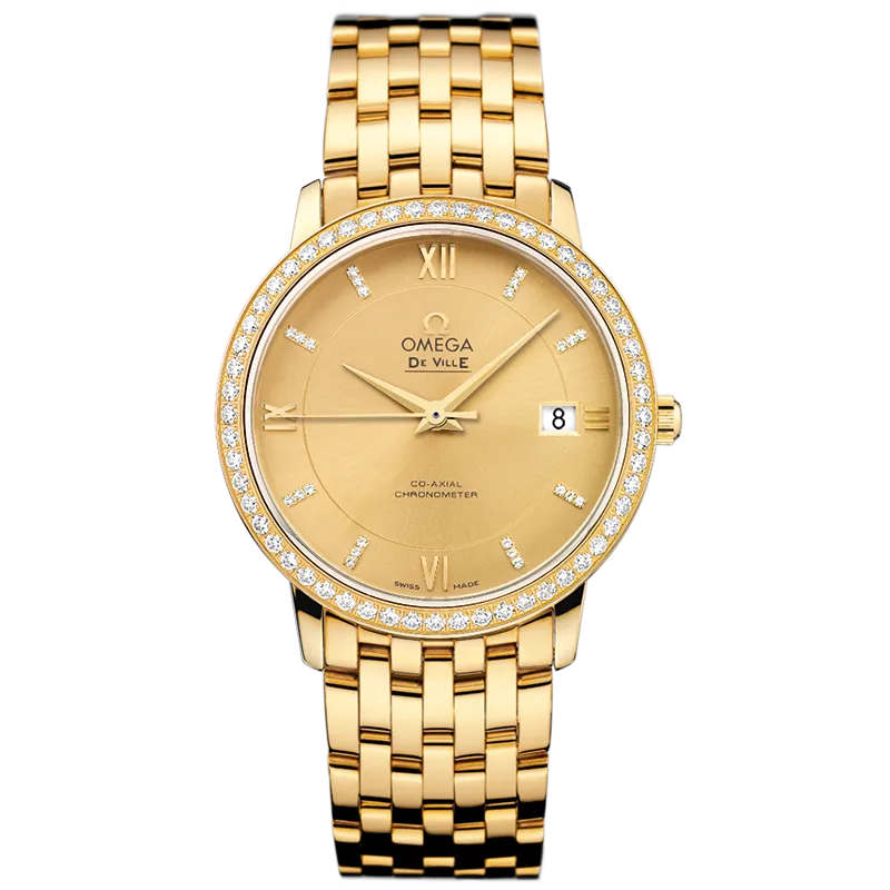 Omega De Ville Prestige 36.8 mm, yellow gold on yellow gold