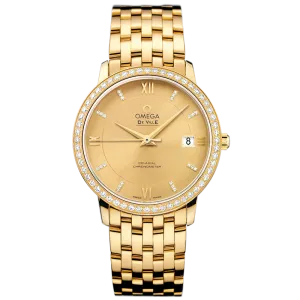 Omega De Ville Prestige 36.8 mm, yellow gold on yellow gold