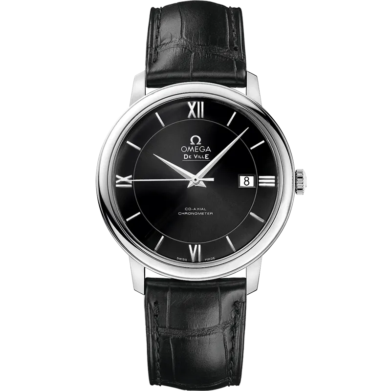 Omega De Ville Prestige 39.5 mm, steel on leather strap