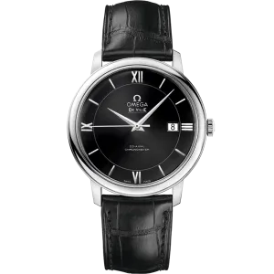 Omega De Ville Prestige 39.5 mm, steel on leather strap