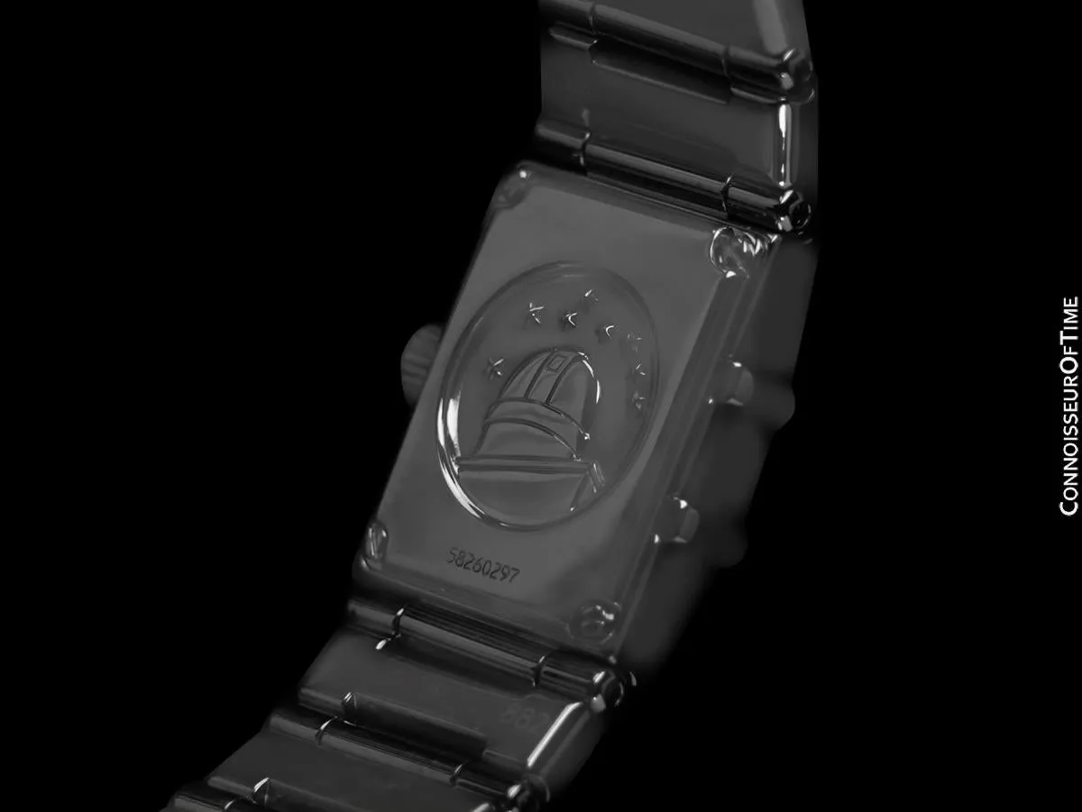 Omega Ladies Constellation Quadra Watch - Stainless Steel & Original Omega Factory Set Diamonds