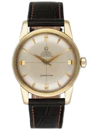 Omega Seamaster Chronometre 18K Yellow Gold Mens Watch