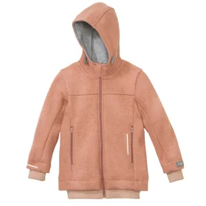 ORGANIC BOILED MERINO WOOL OUTDOOR JACKET - rose