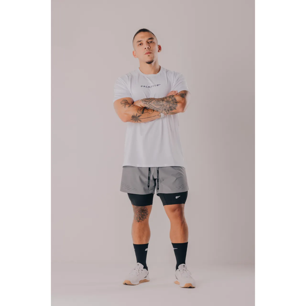 Palmfit Core 2 in 1 Shorts, Grey