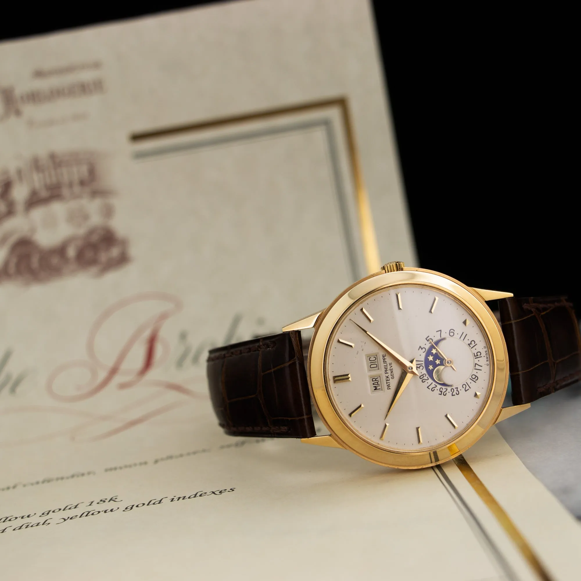 Patek Philippe Yellow Gold Perpetual Calendar Watch Ref. 3448