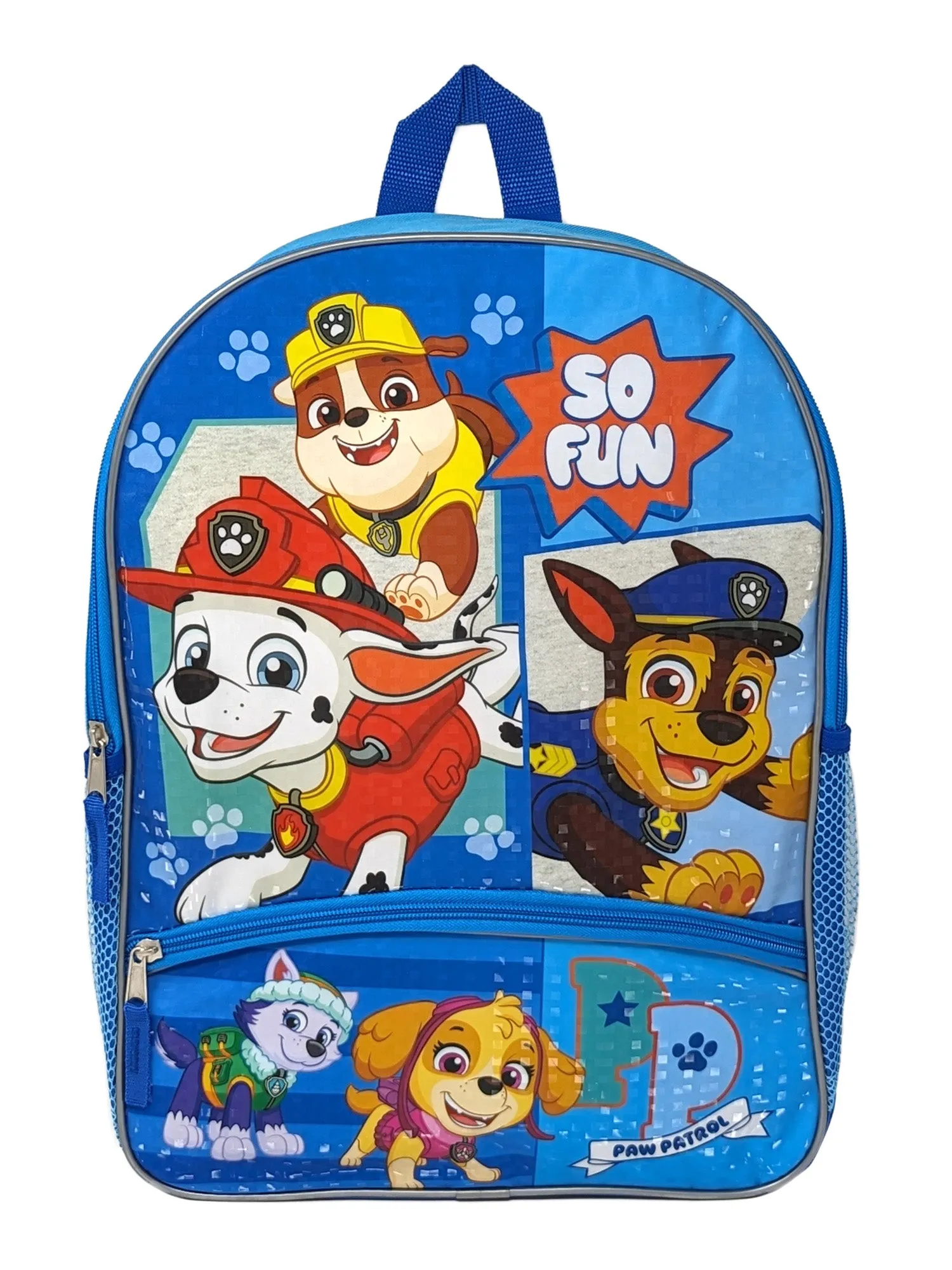 Paw Patrol Backpack 16" Chase Marshall w/ Sliding Pencil Case School Set
