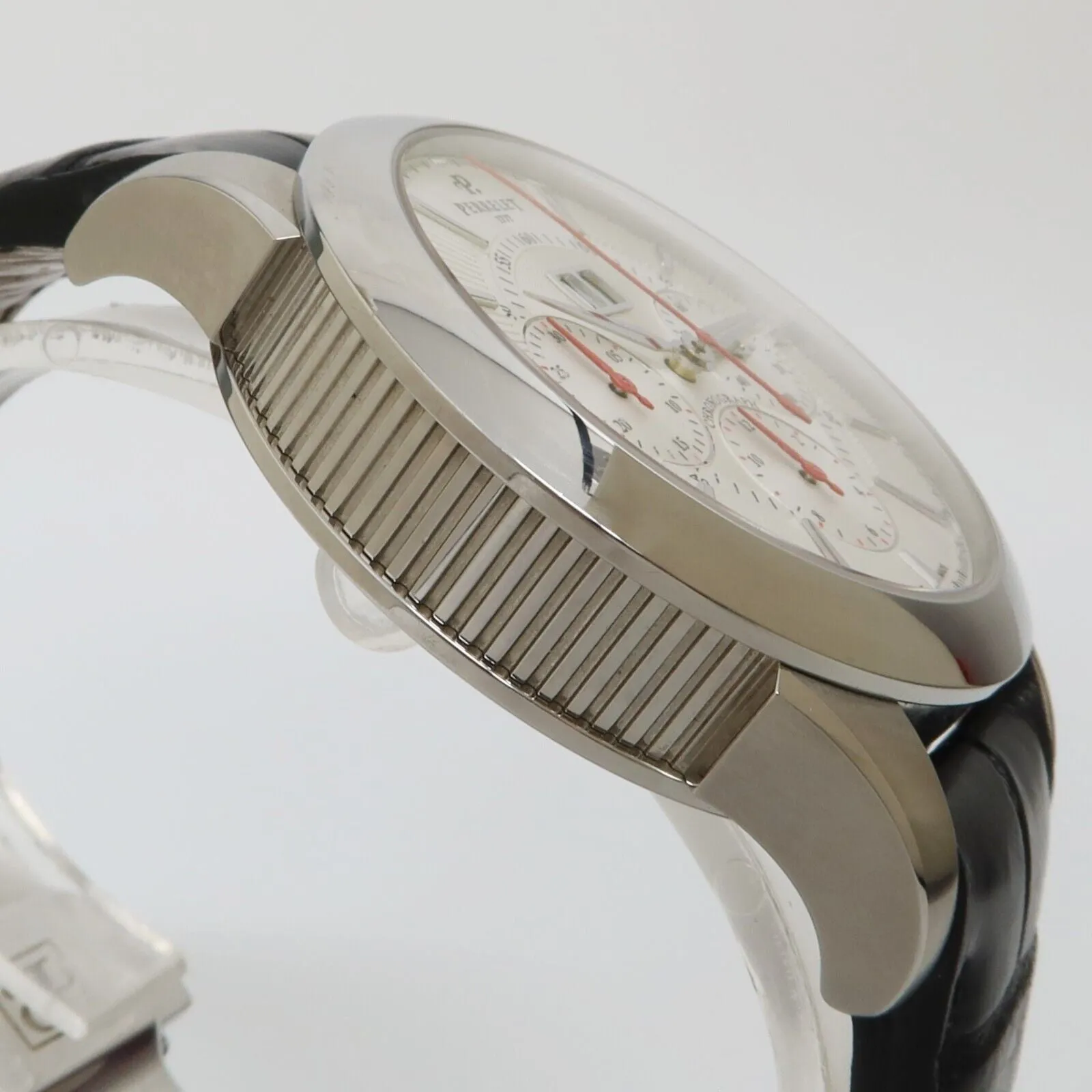 Perrelet Big Date Chronograph Silver Dial Stainless Steel Automatic A1008
