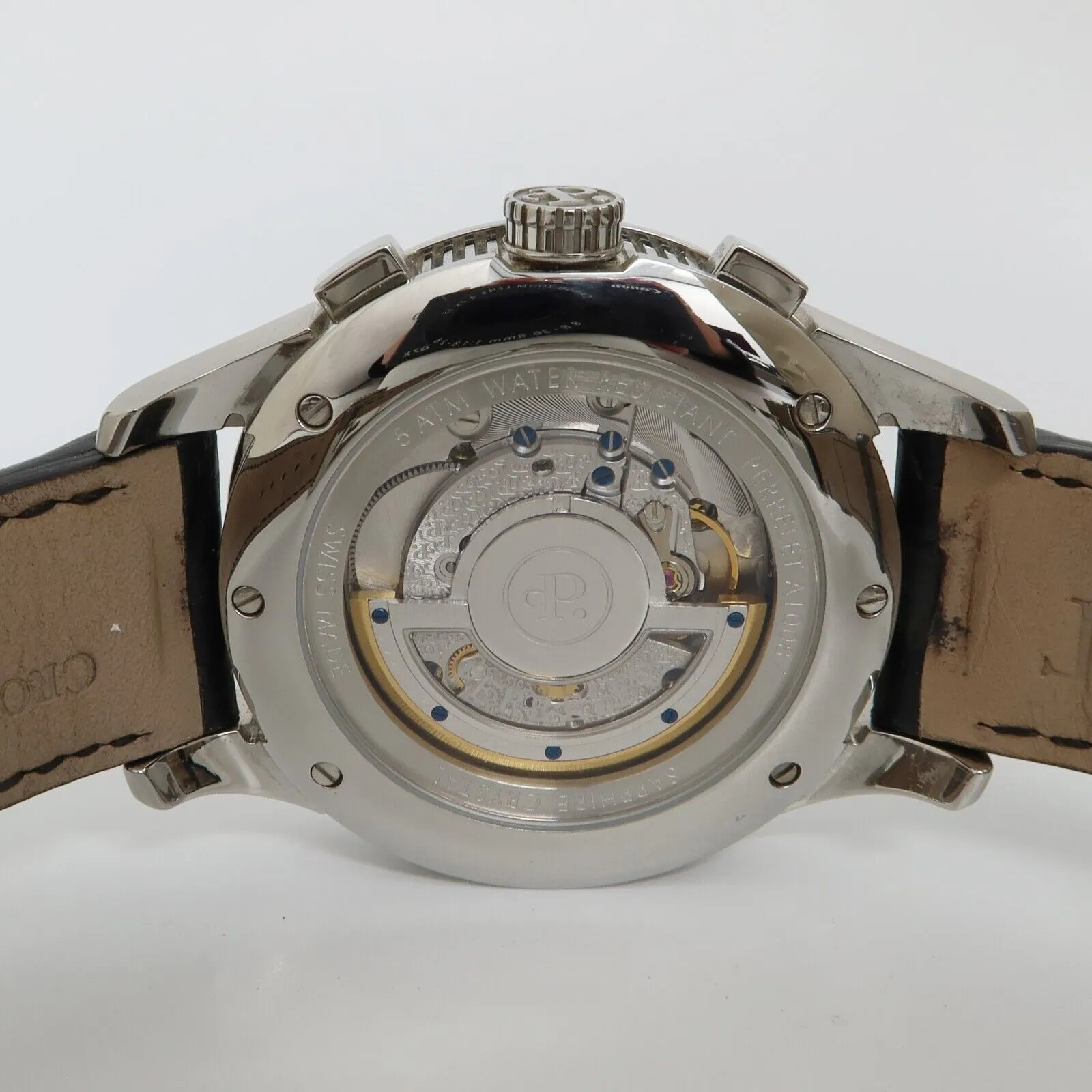 Perrelet Big Date Chronograph Silver Dial Stainless Steel Automatic A1008