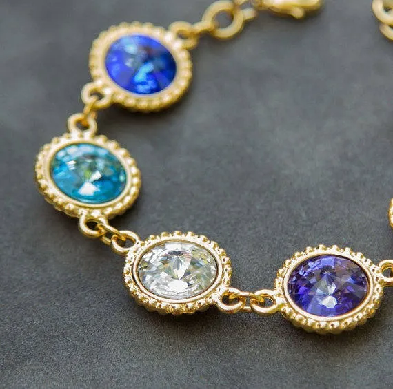 Personalized Grandmother's Bracelet, Birthstone Mother's Jewelry