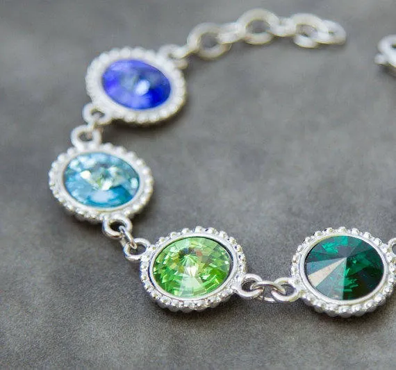 Personalized Grandmother's Bracelet, Birthstone Mother's Jewelry