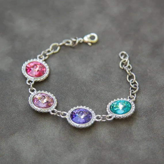 Personalized Grandmother's Bracelet, Birthstone Mother's Jewelry