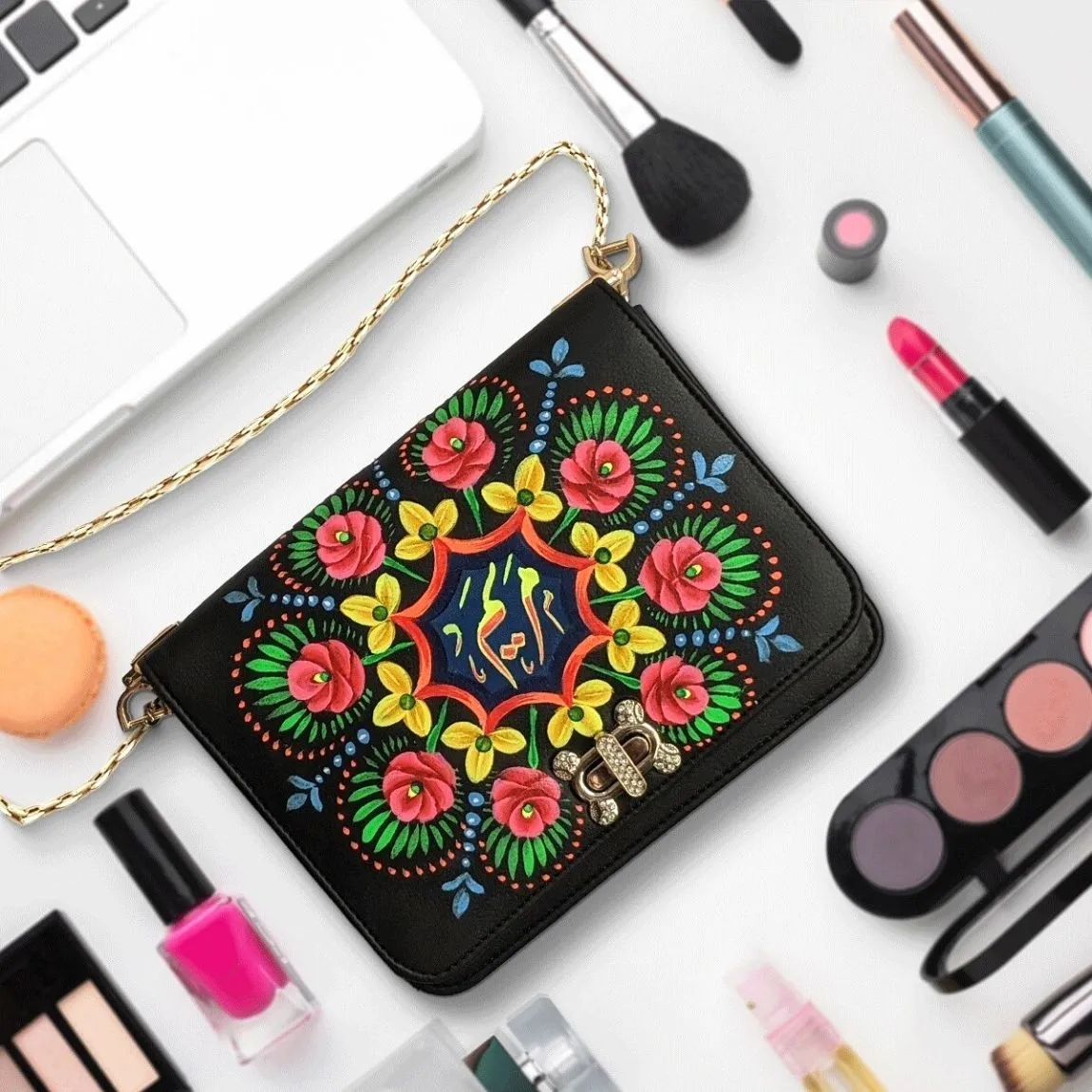 Personalized Hand Painted Clutch