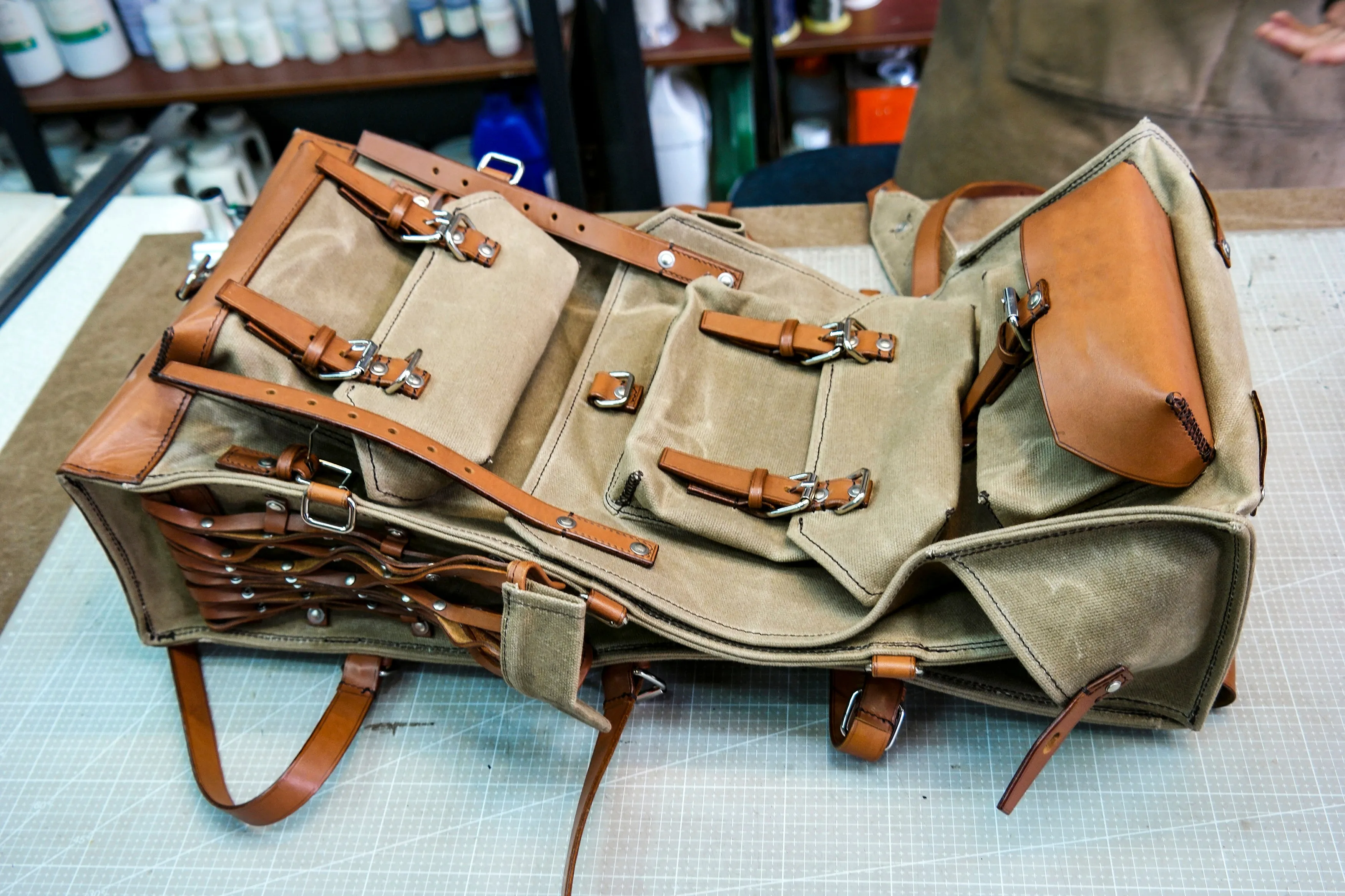 【Physical Pattern】Leather backpack pattern-Vintage Backpack Pattern | Waxed Canvas Backpack Pattern|