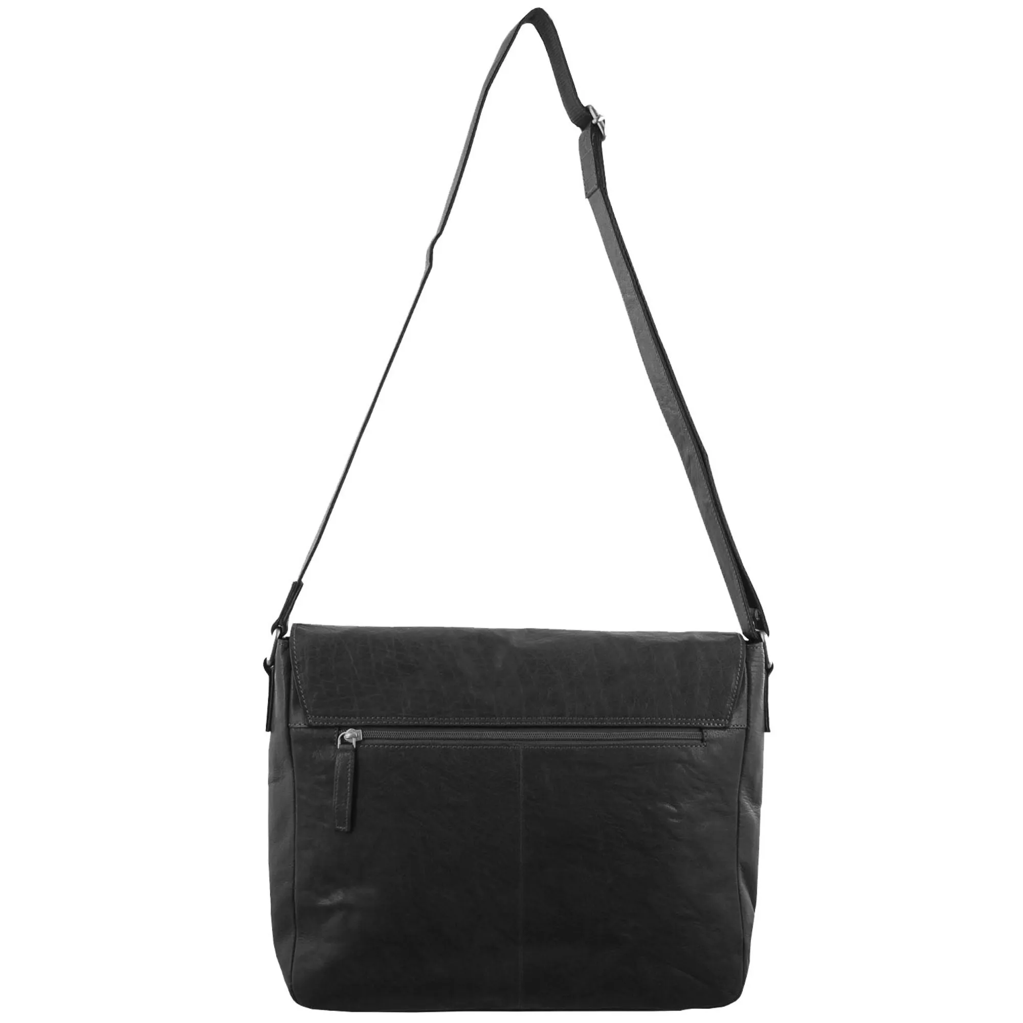 Pierre Cardin Leather messenger bag 2798 Black
