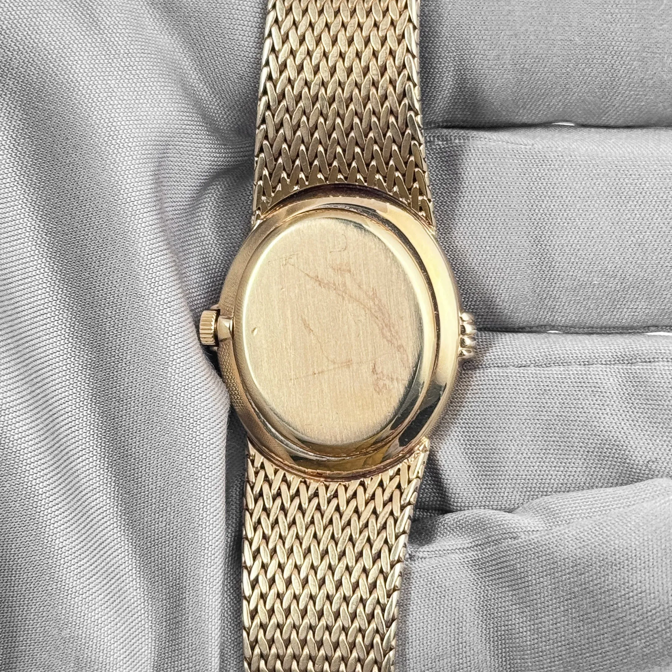 PP Luxury Watches Ellipse Vintage Yellow Gold Black Onyx Dial Diamond Bezel